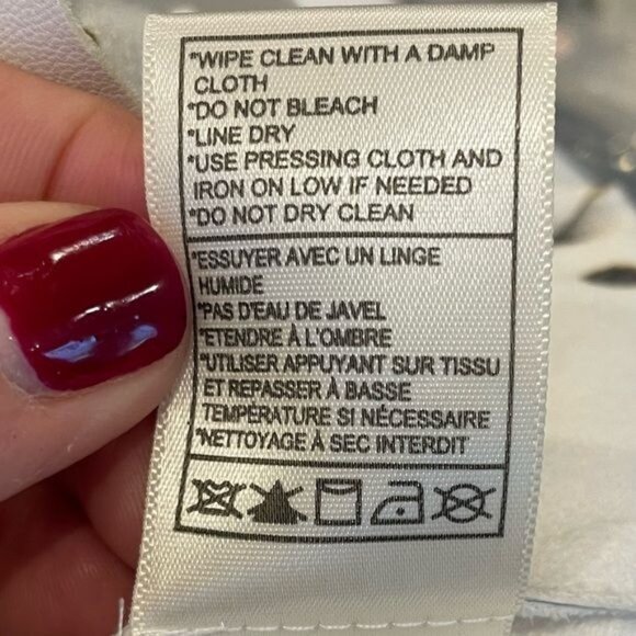 BB Dakota White Eyelet Faux Leather Button-Front Jacket XL - Picture 13 of 13